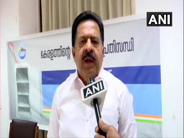 Kerala Congress leader Ramesh Chennithala speaking to ANI in Thiruvananthapuram on Friday.
