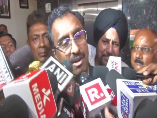 National General Secretary of BJP Ram Madhav speaking to reporters in Jammu on Friday. Photo/ANI
