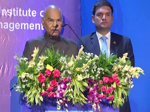 President of India, Ramnath Kovind attending Golden Jubilee celebration of National Institute of Bank Management in Pune on Wednesday. Photo/ANI