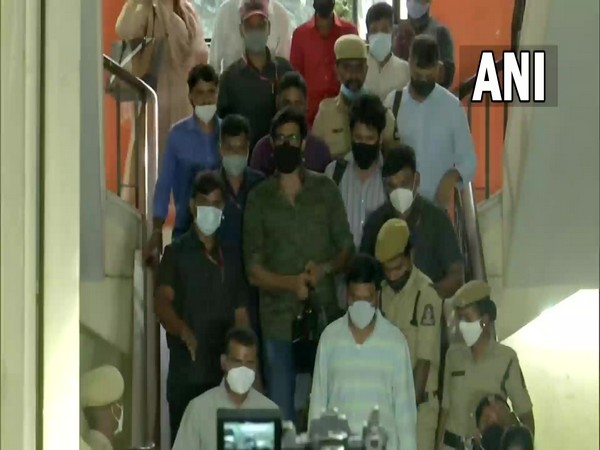 Visual of Actor Rana Daggubati at ED in Hyderabad (Photo/ANI) 