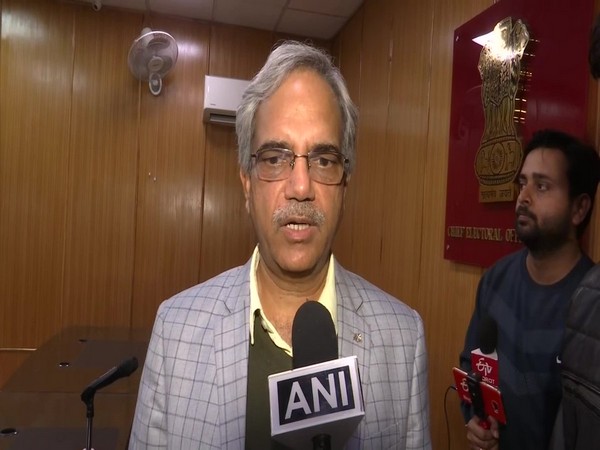 Delhi Chief Electoral Officer (CEO) Ranbir Singh speaking to ANI in New Delhi on Sunday. Photo/ANI