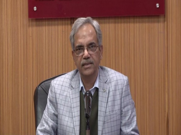 Delhi Chief Electoral Officer (CEO) Ranbir Singh speaking to reporters in New Delhi on Tuesday. Photo/ANI