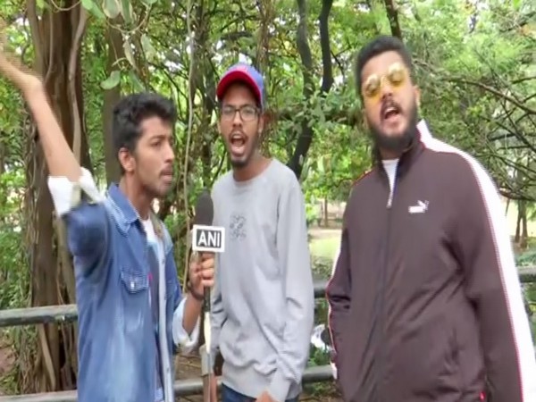 Rap song composers talking to ANI on Sunday. Photo/ANI