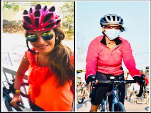 Dr Rasha Kelej virtually joined Botswana First Lady during her cycling tour as part of STOP GBV and marked the International day of 'Elimination of violence against Women and Girls'