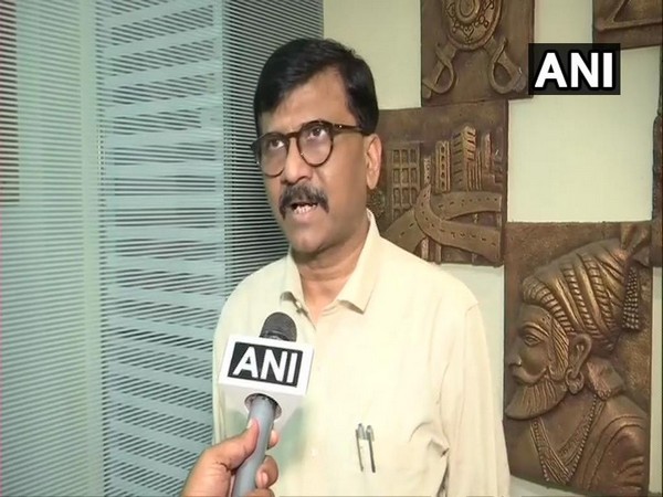 Shiv Sena leader and MP Sanjay Raut speaking to ANI on Wednesday in Mumbai.