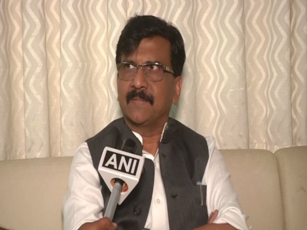 Shiv Sena leader Sanjay Raut speaking to ANI on Monday in Lucknow, Uttar Pradesh.