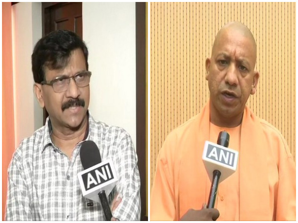 Shiv Sena leader Sanjay Raut and Uttar Pradesh Chief Minister Yogi Adityanath