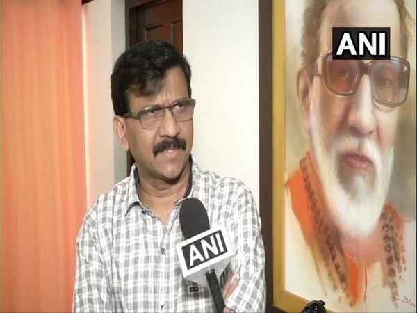 Shiv Sena leader Sanjay Raut speaking to ANI on Thursday in New Delhi.