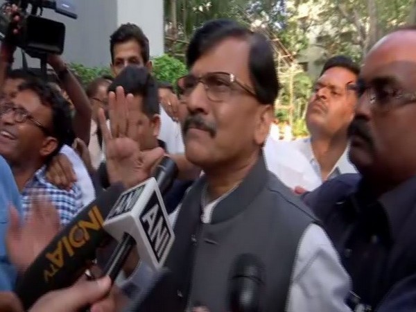 Shiv Sena leader Sanjay Raut speaking to reporters in Mumbai on Wednesday. Photo/ANI