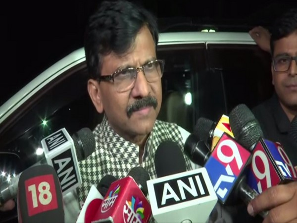 Shiv Sena leader Sanjay Raut talking to reporters in New Delhi on Monday. Photo/ANI