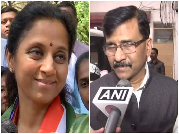 NCP leader Supriya Sule (left) and Shiv Sena leader Sanjay Raut (right)