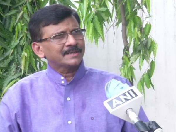 Shiv Sena leader Sanjay Raut speaking to ANI on Monday. Photo/ANI