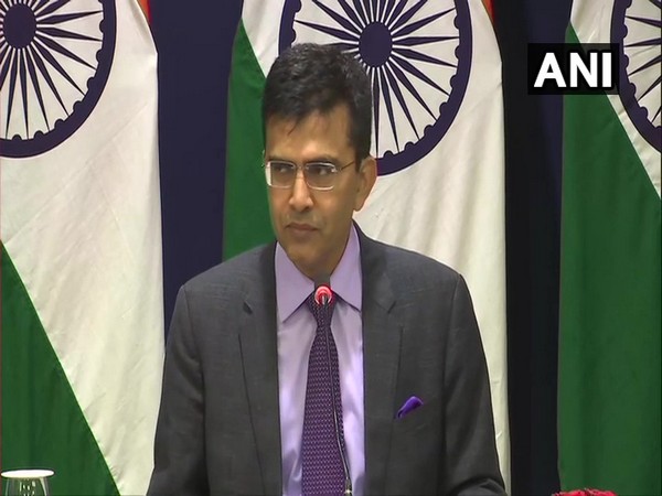 MEA spokesperson Raveesh Kumar at a press briefing in New Delhi on Friday.