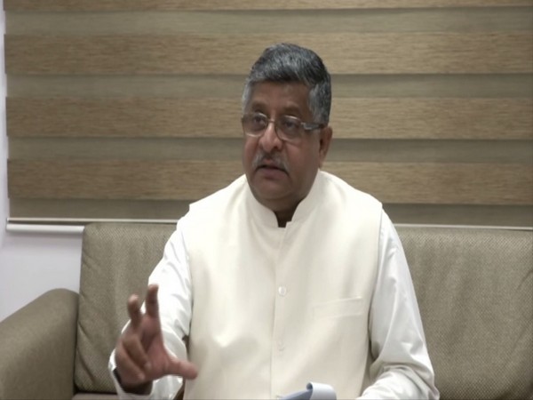 Union Minister Ravi Shankar Prasad in a virtual press conference on Wednesday. Photo/ANI