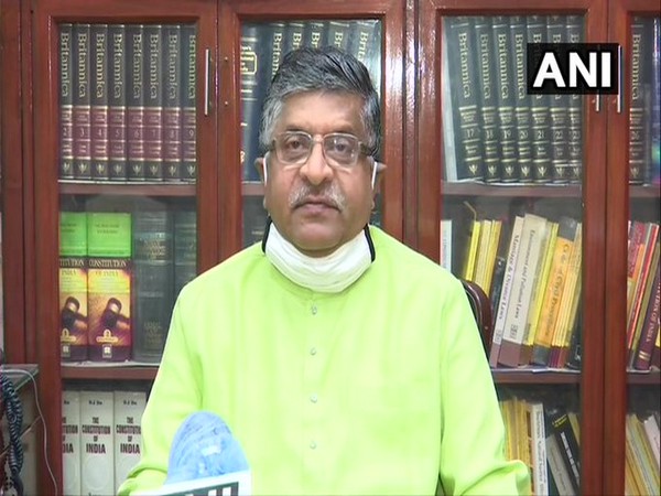    Union Minister Ravi Shankar Prasad talking to reporters on the 45 years of emergency imposed during former Prime Minister Indira Gandhi's term.