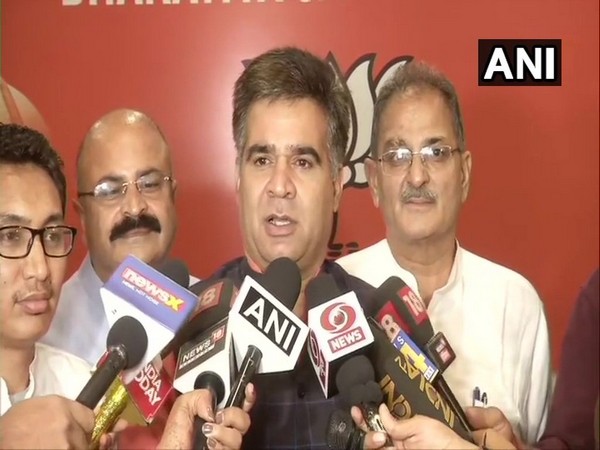 Jammu and Kashmir BJP president Ravinder Raina speaking to ANI in New Delhi. (Photo/ANI)