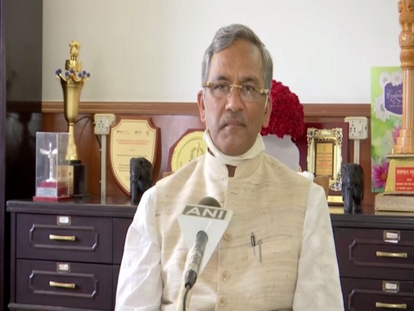 Uttarakhand Chief Minister Trivendra Singh Rawat speaking to ANI in Dehradun on Monday. Photo/ANI