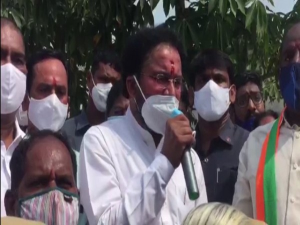 Union Minister of State for Home Affairs G Kishan Reddy on Friday visited the flood-affected areas in Rangareddy district.