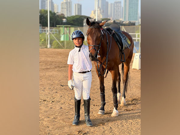 Reehan Shah after securing first place in category II in Regional Equestrian League