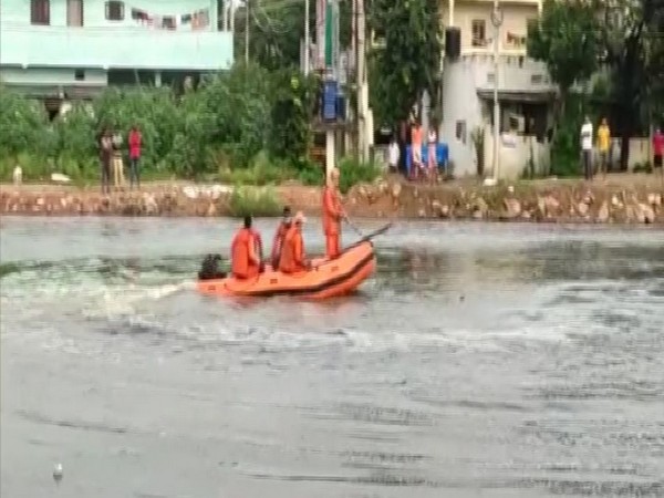 NRDF team undertaking rescue operation in Hyderabad.