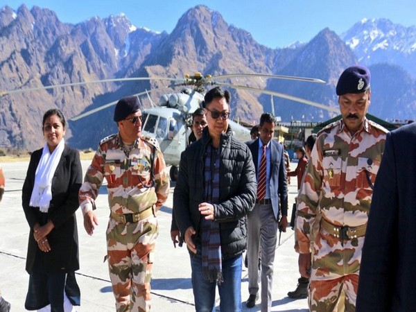 Union Minister for Sports and Youth Affairs Kiren Rijiju in Uttarakhand (Photo/ Kiren Rijiju Twitter) 