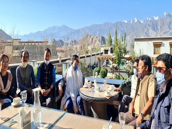 Union Minister Kiren Rijiju reached Ladakh. (Photo: Kiren Rijiju Twitter)