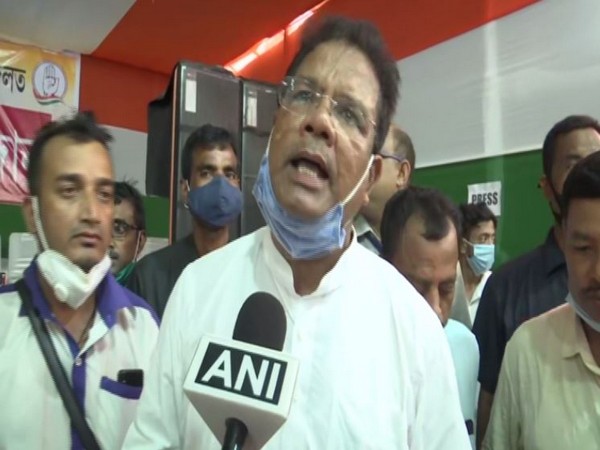 Assam Congress president Arun Bora talking to ANI on Tuesday. Photo/ANI