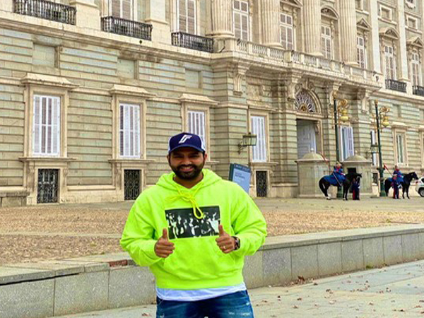 India batsman Rohit Sharma in Madrid, Spain, to watch El Clasico match. (Photo/Rohit Sharma Twitter)