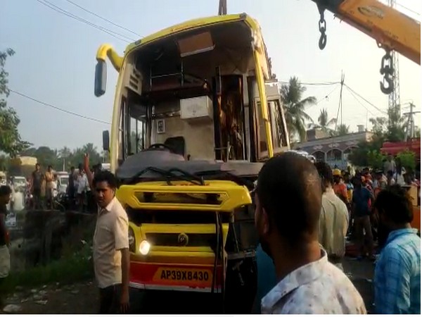 Road accident in West Godavari. Photo/ANI