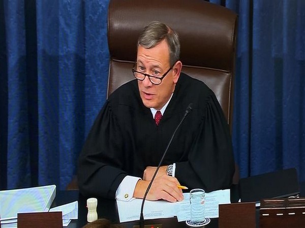 U.S. Supreme Court Chief Justice John Roberts presides over the opening of the U.S. Senate impeachment trial of President Donald Trump on Thursday