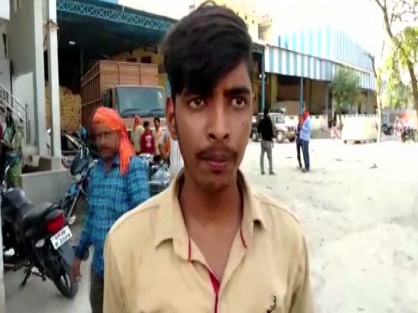 Rohit Kumar Mishra, son of deceased Nanhe Lal Mishra. Photo/ANI