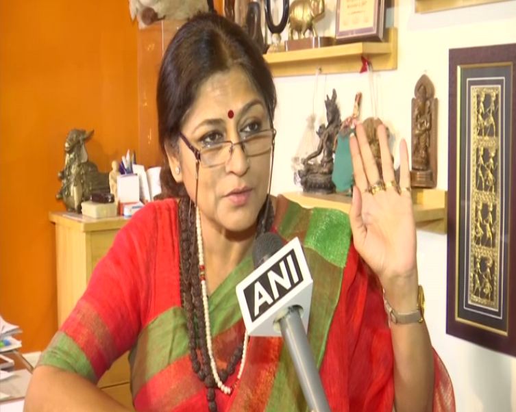 BJP leader Roopa Ganguly talkin to ANI in Kolkata on Thursday. Photo/ANI