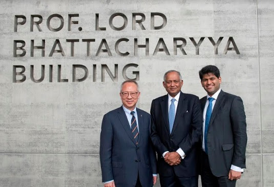 Roy Chung, Venu Srinivasan, and Sudarshan Srinivasan at Prof. Lord Bhattacharyya Building, University of Warwick