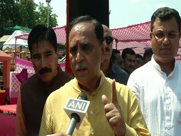 Gujarat Chief Minister Vijay Rupani talking to ANI in Rajkot on Tuesday