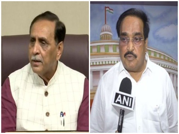 Vijay Rupani and CR Patil (Photo/ANI)