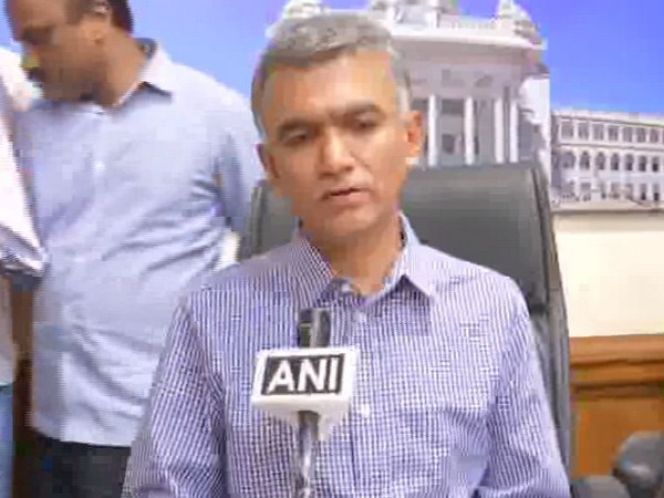 Karnataka Rural Development Minister Krishna Byre Gowda speaking to ANI in Bengaluru, Karnataka on Saturday. Photo/ANI
