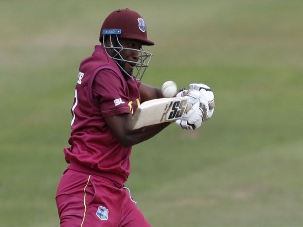 West Indies all-rounder Andre Russell in action against New Zealand in warm-up game. (Photo/West Indies Twitter)