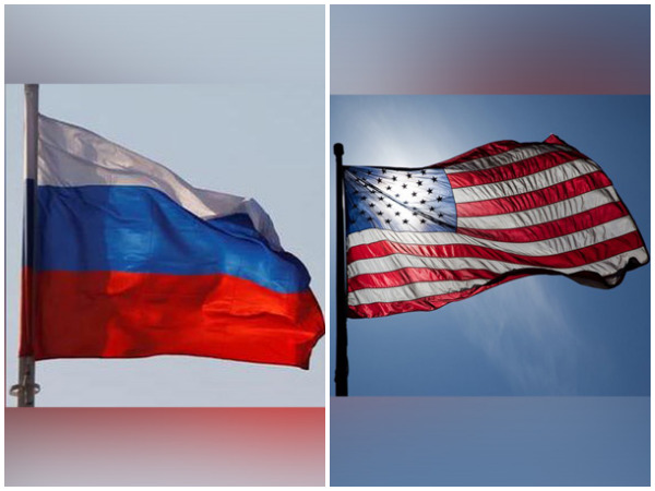 Russia and US flags