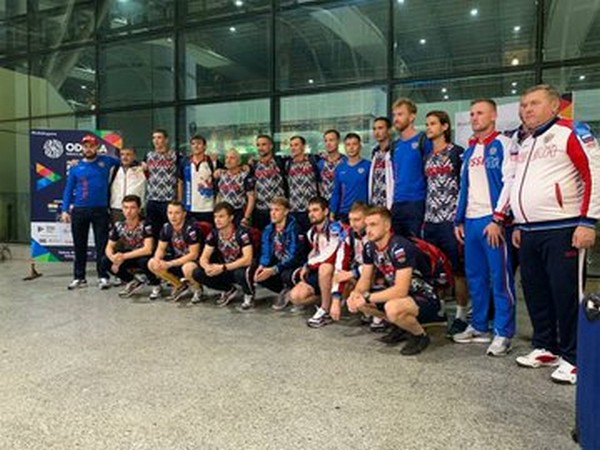 Russian team arrived at Kalinga Stadium in Bhubaneswar. (Photo/Hockey India Twitter)