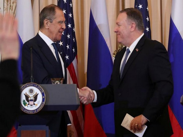 US Secretary of State Mike Pompeo along with Russian Foreign Minister Sergei Lavrov addressing a press briefing at the Oval Office on Tuesday