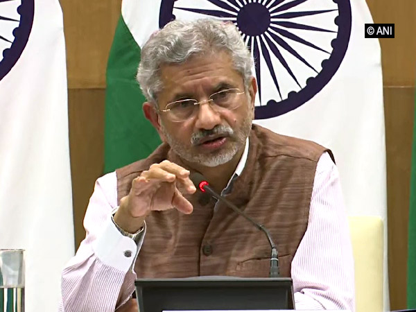 External Affairs Minister S Jaishankar addressing the media on first 100 days of his ministry on Tuesday