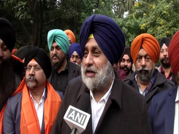 Shiromani Akali Dal (SAD) president Sukhbir Singh Badal speaking to ANI on Thursday. (Photo/ANI)