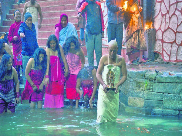 Devotees taking dip in the holy river (file image)