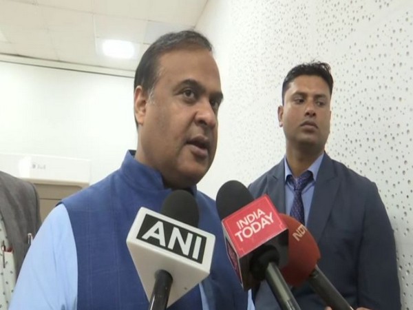 Assam Finance Minister Himanta Biswa Sarma speaking to reporters in Guwahati on Tuesday. Photo/ANI