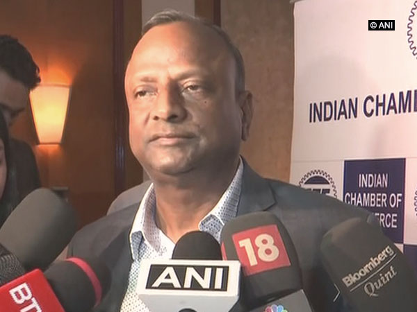 SBI Chairman Rajnish Kumar talking to media persons in Mumbai on Saturday. Photo/ANI