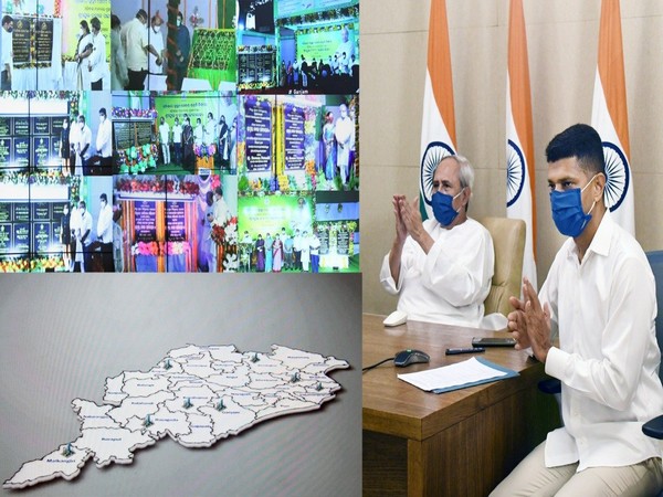 Visual of meeting chaired by Odisha Chief Minister Naveen Patnaik (Photo/ANI)