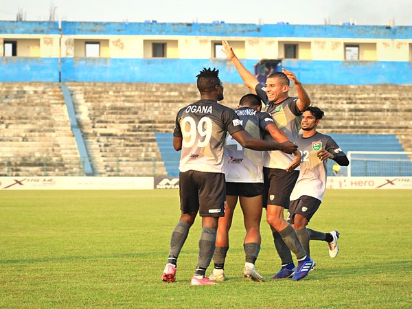 Sreenidi Deccan FC  celebrating after win (Image: AIFF Media)