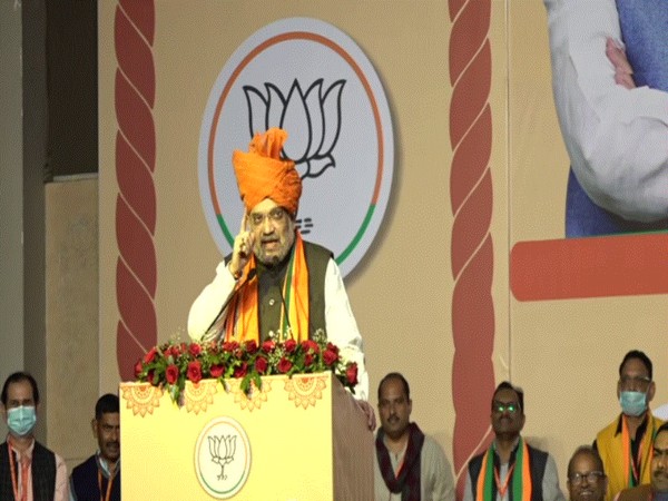 Union Home Minister Amit Shah in Jaipur on Sunday. (Photo/ANI)