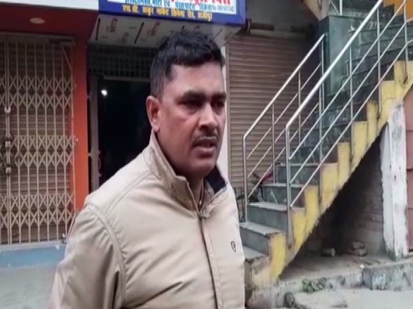 SDPO Raghav Dayal talking to reporters at the spot of the incident. Photo/ANI