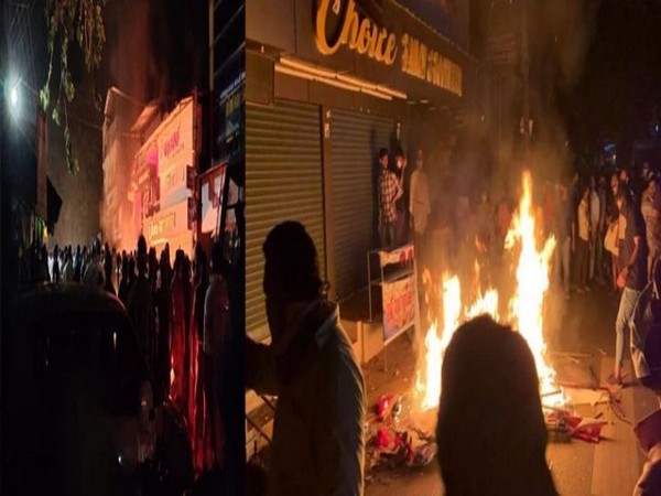 Visual of arson in connection with murder of IUML worker